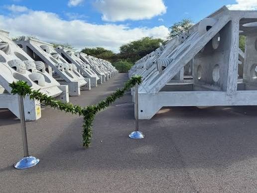Kalaeloa Hybrid Reef units dressed with lei before deployment